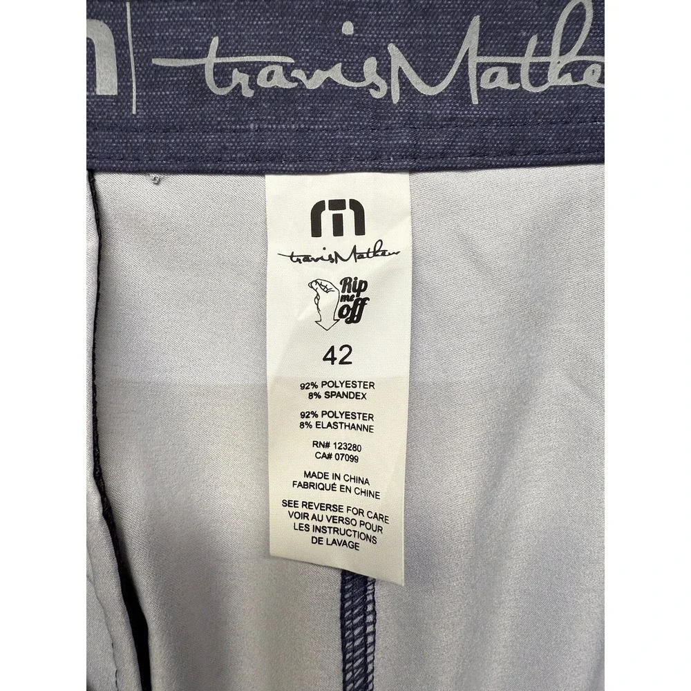 TravisMathew Parked The Shark Board Shorts Heather Insignia Blue Mens‎ 42 1MW423